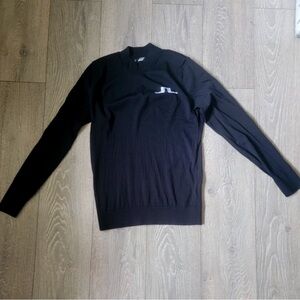 J.Lindeberg Men's Black Crewneck Sweater